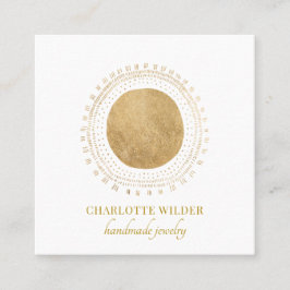Juelry Designer Abstrakt Guld Circle Fyrkantigt Visitkort
