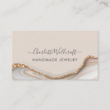 Juelry Designer Rosa Guld Glitter Marble Agate