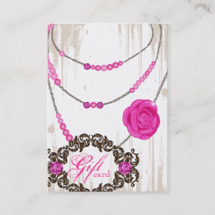 Juelry Gift Card Ro Necklace Diamonds Rosa Brow Rabattkort