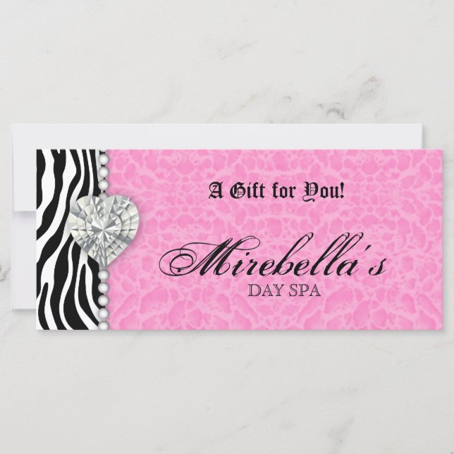 Juelry Gift Certificate Zebra Rosa Leopard (Framsida)