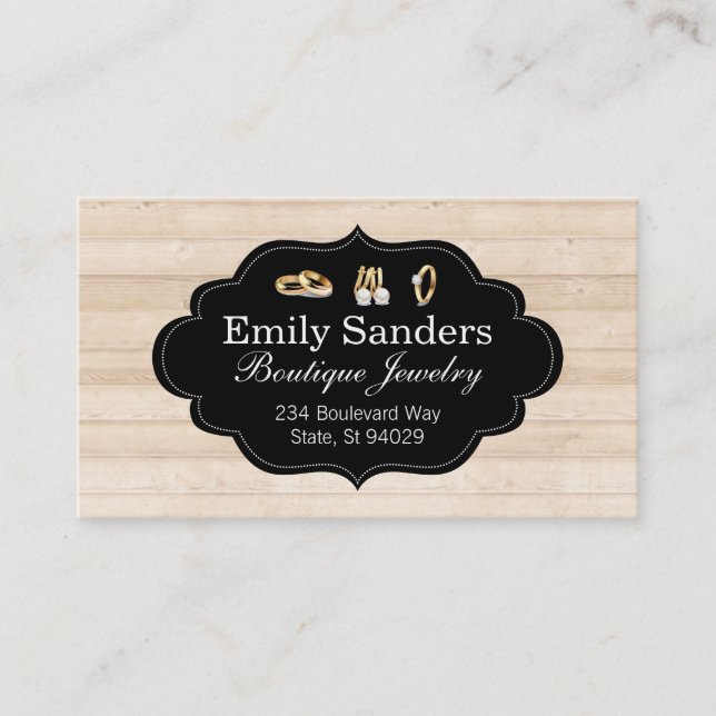 Juelry | Ringar | Guld | Gemstones Visitkort (Framsida)