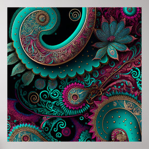 Jueltone Paisley Poster 1