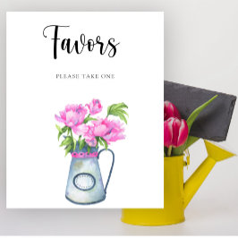 Jug av blommor, babydusch Favors Poster