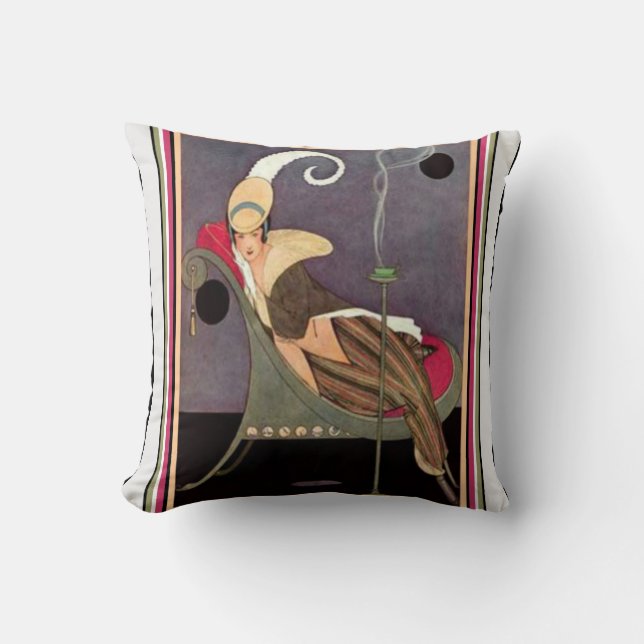 Jugend Art Deco Dekorativ kudde (Framsida)