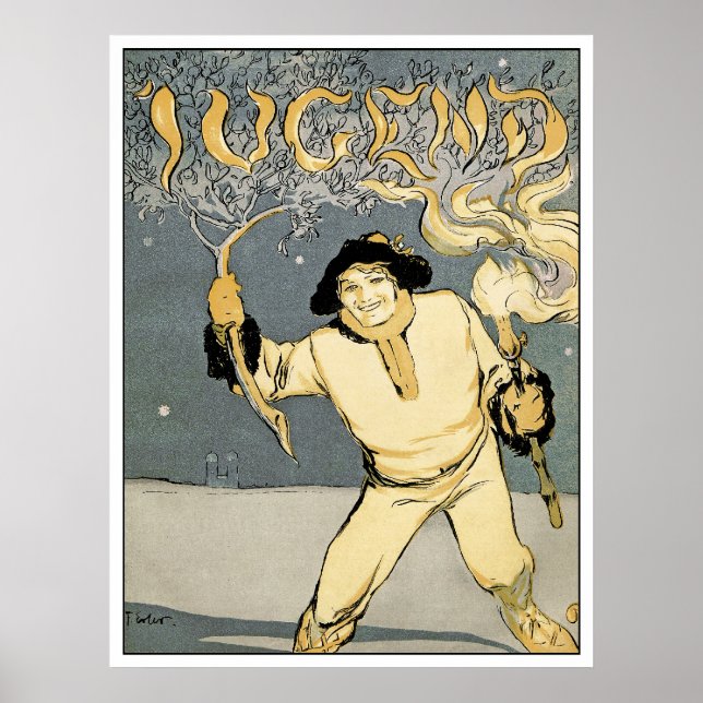 Jugend Art Magazine - Art nouveau - Jugenstill Poster (Framsidan)