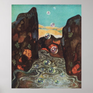 Jugend Fantasibubblor i Canyon-dekor Poster