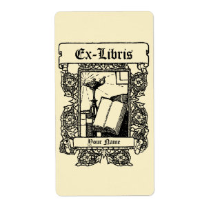 Jugend oljelampa Ex Libris-mall Fraktsedel