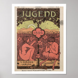Jugend, Youth, German Magazine, 1800 s Poster