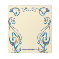Jugendblommig ram Notepad