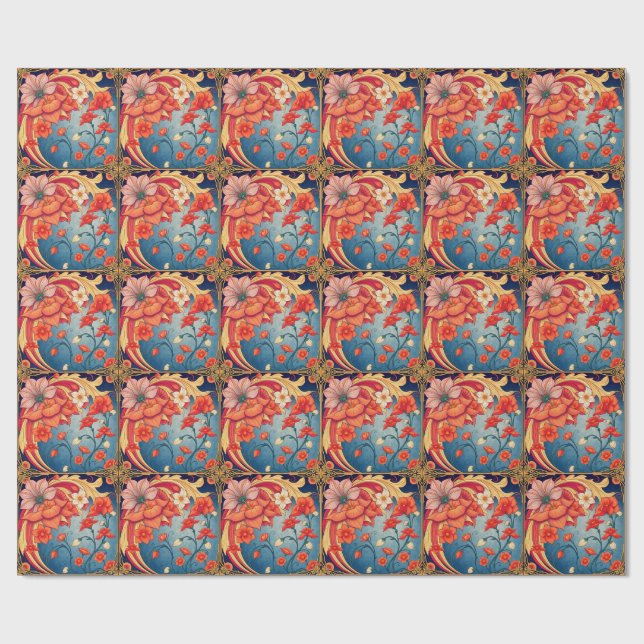 Jugendblommor Presentpapper (Platt)