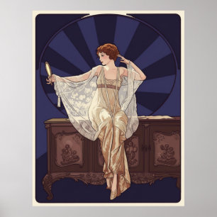 Jugendporträtt av Lilian Gish Poster
