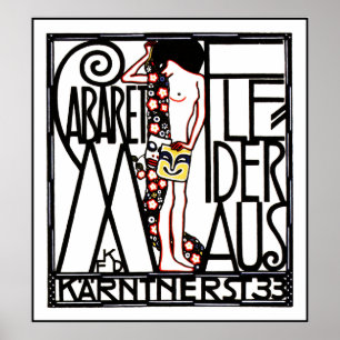 Jugendstil - art nouveauaffisch: Kabaret Fledermas Poster