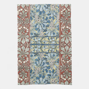 Jugendstil gammaldags bröstnöt blommönster kökshandduk