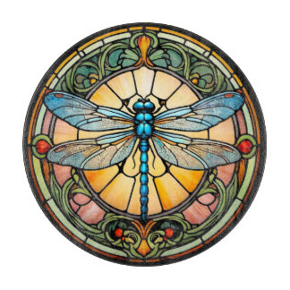 Jugendstil Glasfärgad Trollslända