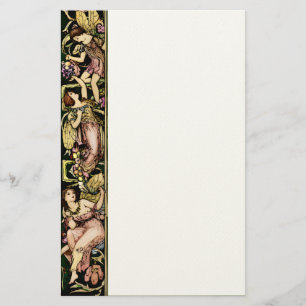 Jugendstil-illustration av en sagafigur brevpapper