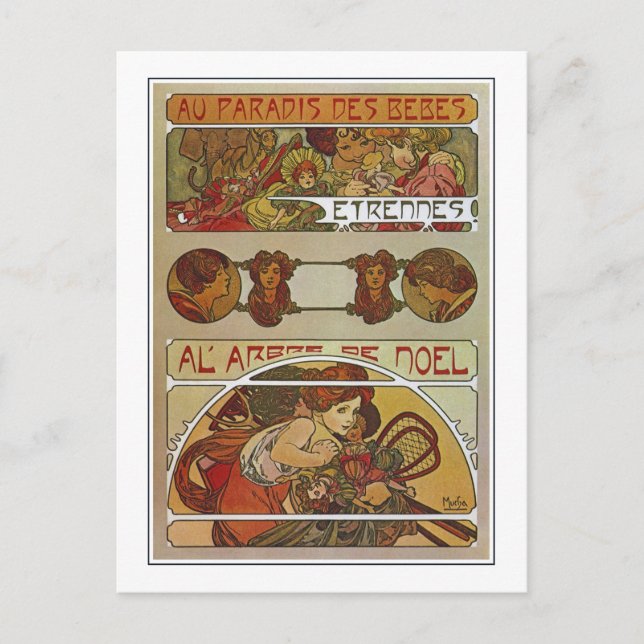 Jugendstil, Mucha Vykort (Framsida)