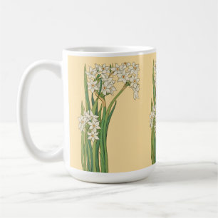 Jugendstil Narcissus Blommor Kaffemugg