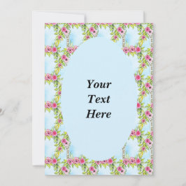 Jugendstil Ros Vävt Mönster Inbjudan