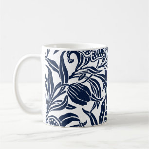 Jugendstil Vintage Botaniskt Blommönster Kaffemugg
