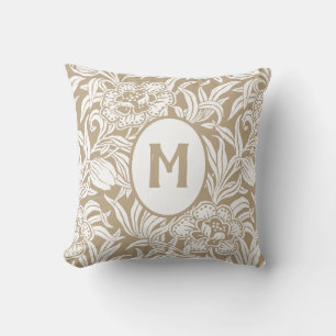 Jugendstil Vintage Botaniskt Blommönster Kudde