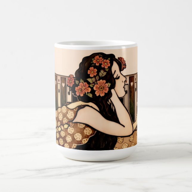 Jugendstil Vintage-läsare Kaffemugg (Center)