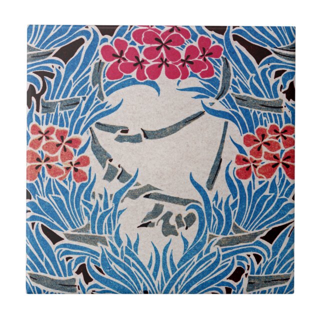 Jugendstilmönster #6 kakelplatta (Framsidan)