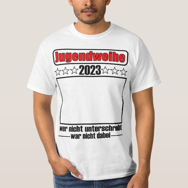Jugendweihe 2023 zum unterschreiben t shirt (Framsida)