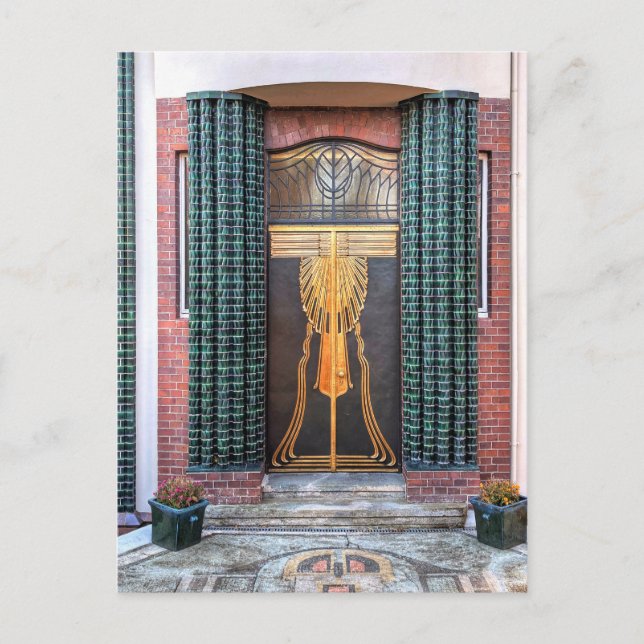 Jugenstill Door Helg Vykort (Framsida)