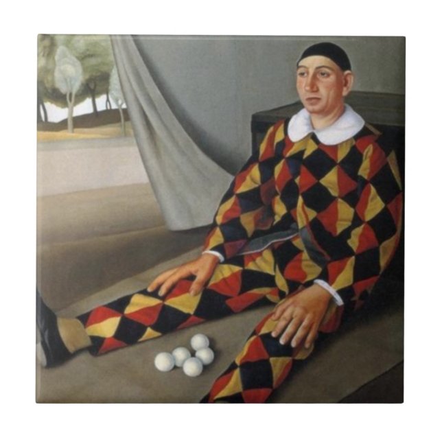 Juggler (av Antonio Donghi) Kakelplatta (Framsidan)