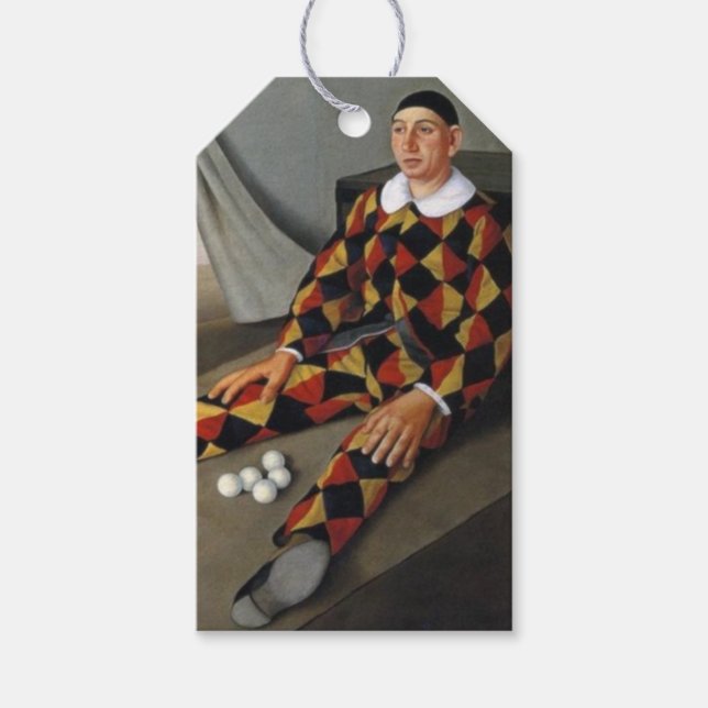 Juggler (av Antonio Donghi) Presentetikett (Framsidan)