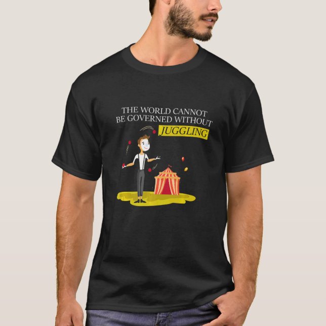 Juggler Circus Performer Tricks med Bollar & Stift T Shirt (Framsida)