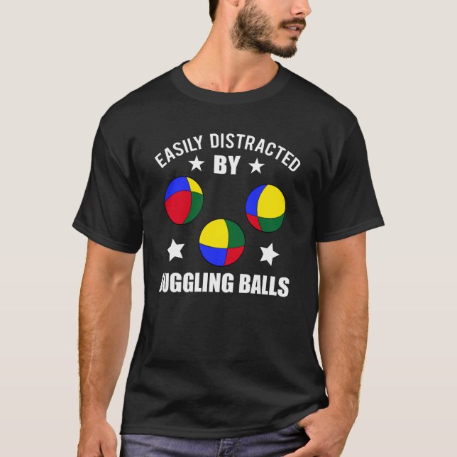 Juggler Juggling Bollar lustin T Shirt (Framsida)