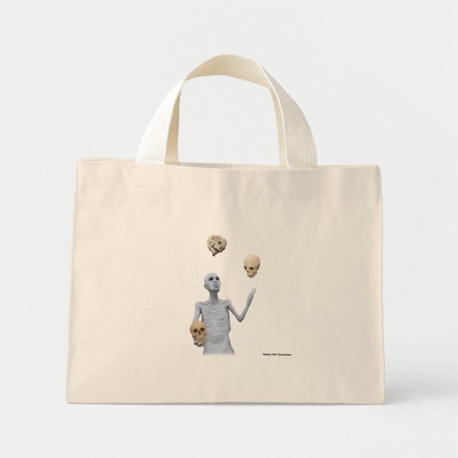 Juggler Juggling Döskallars Fantasy Art Tote Bag Mini Tygkasse (Framsidan)