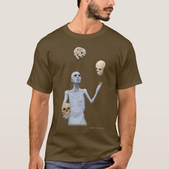 Juggler Juggling Döskallars Fantasy Shirt T (Framsida)