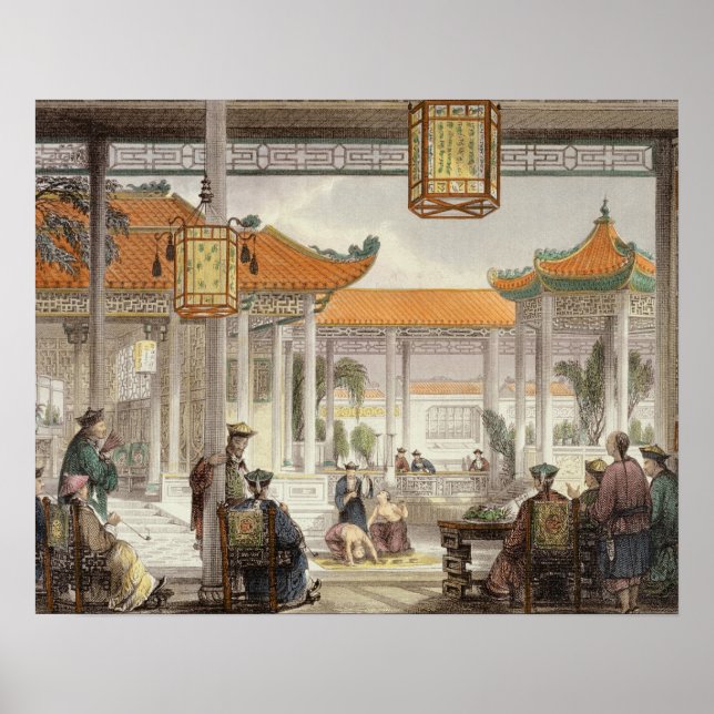 Jugglers som i domstolen är närvarande vid en mand poster (Framsidan)