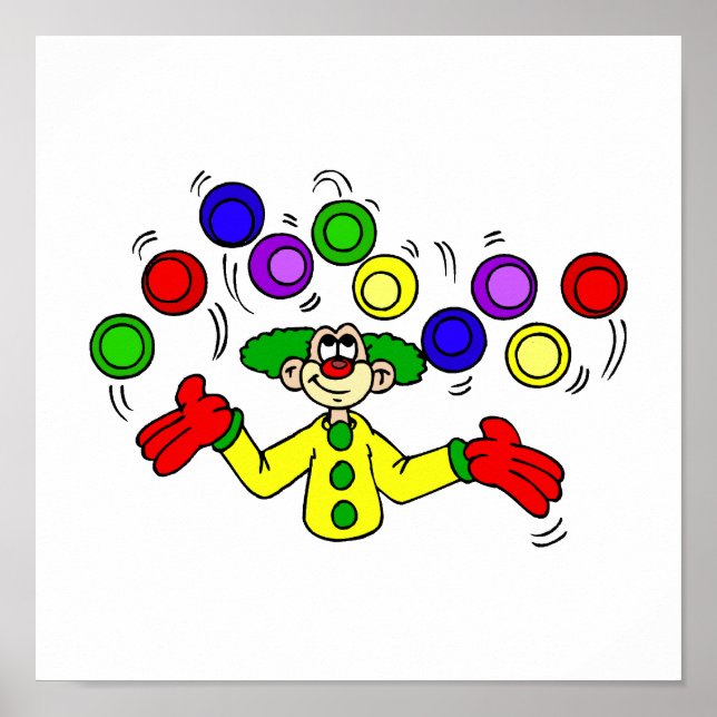 Juggling Clown with Bollar Poster (Framsidan)