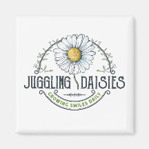 Juggling Daisy Logotyp Magnet