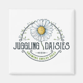Juggling Daisy Logotyp Magnet