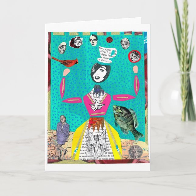 Juggling Dam-hälsningskort Kort (Framsida)