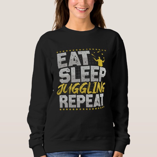 Juggling Eat Sleep Repeat Circus Hobby Juggling T Shirt (Framsida)