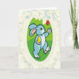 Juggling Eggs Bunny Påsk Card Helgkort