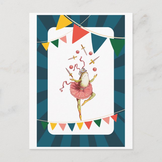 Juggling groda vykort (Framsida)