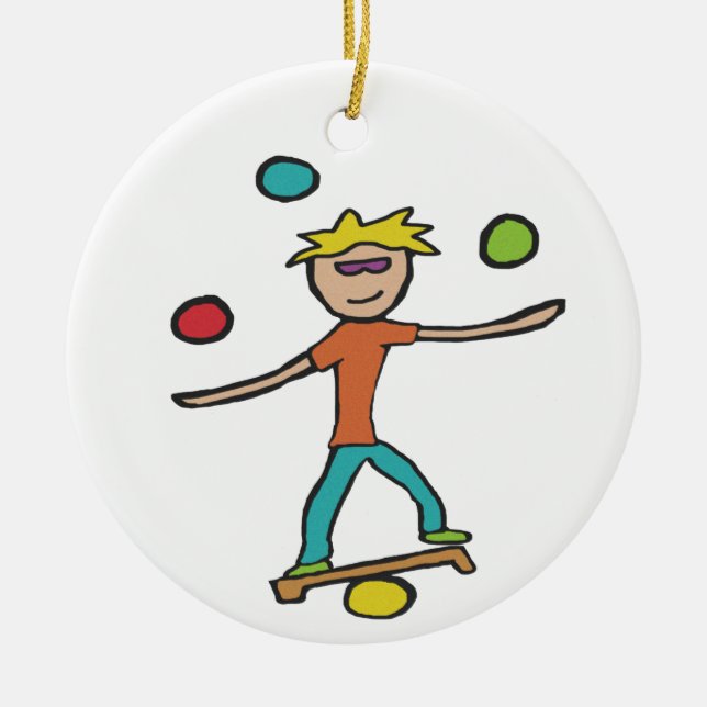 Juggling Julgransprydnad Keramik (Framsidan)