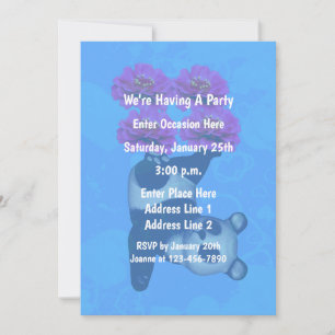 Juggling Panda Bear Cute Party Inbjudningar