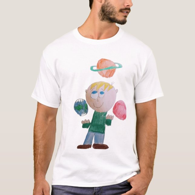 Juggling Planets Crew T-Shirt (Framsida)