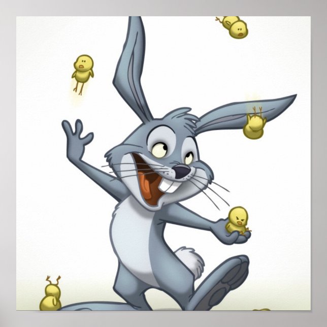 Juggling Rabbit Poster (Framsidan)