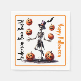 Juggling Skeleton Halloween Pappersservett