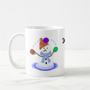 Juggling Snögubbe Kaffemugg