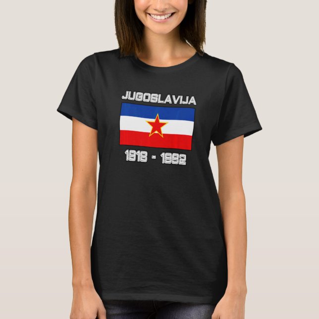 Jugoslavi ja Flagga socialistiska förbundsrepublik T Shirt (Framsida)