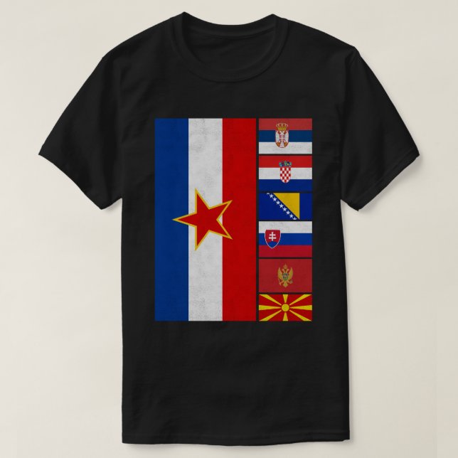 Jugoslavi ja nekad i ledsen t shirt (Design framsida)